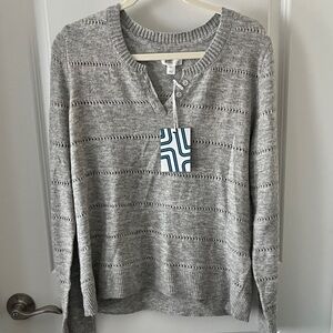 Market & Spruce Gray Crew Neck Sweater